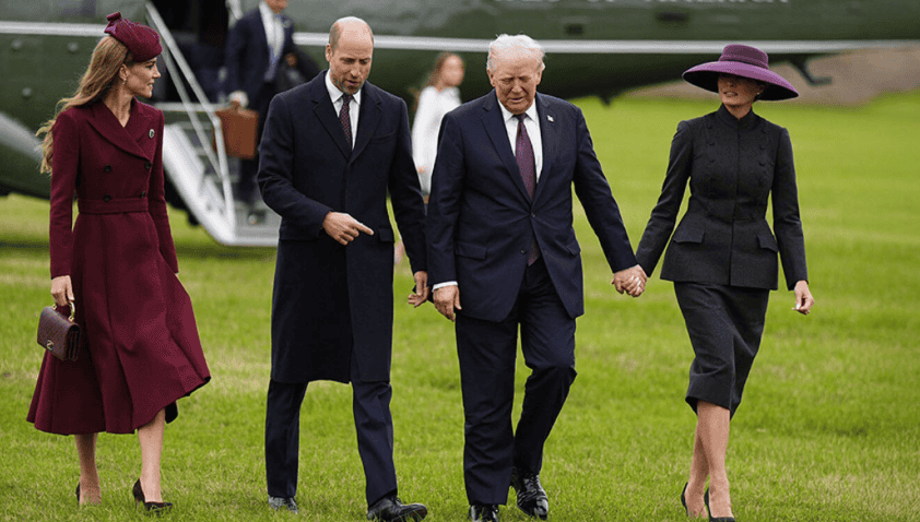 Κέιτ και Ουίλιαμ, υποδέχτηκαν το ζεύγος Τραμπ που κατέφτασαν… χεράκι-χεράκι (Πλούσιο φωτογραφικό υλικό)