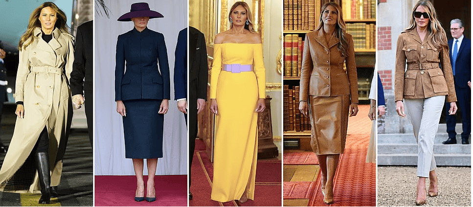 Τα κρυφά μηνύματα πίσω από τις εντυπωσιακές εμφανίσεις της Μελάνια Τραμπ στη Βρετανία, αγνοώντας το πρωτόκολλο