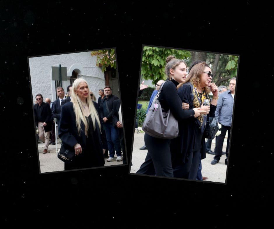 Μάρα Θρασυβουλίδου: Συντετριμμένη στην κηδεία του συζύγου της, Γιώργου Νιάρχου.  Κατέρρευσε κόρη του