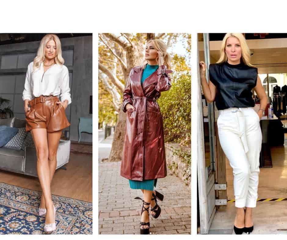 7 διάσημες Ελληνίδες φορούν τα must  δερμάτινα κομμάτια του φετινού χειμώνα