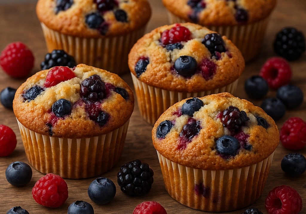 Muffins με φρούτα του δάσους – Κάθε μπουκιά και απόλαυση