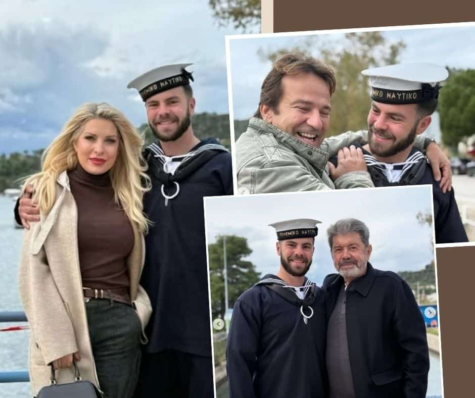 Ελένη Μενεγάκη: Με πρώην και νυν σύζυγο στην ορκωμοσία του Άγγελου – Μοναδικές οικογενειακές στιγμές (φωτογραφίες)