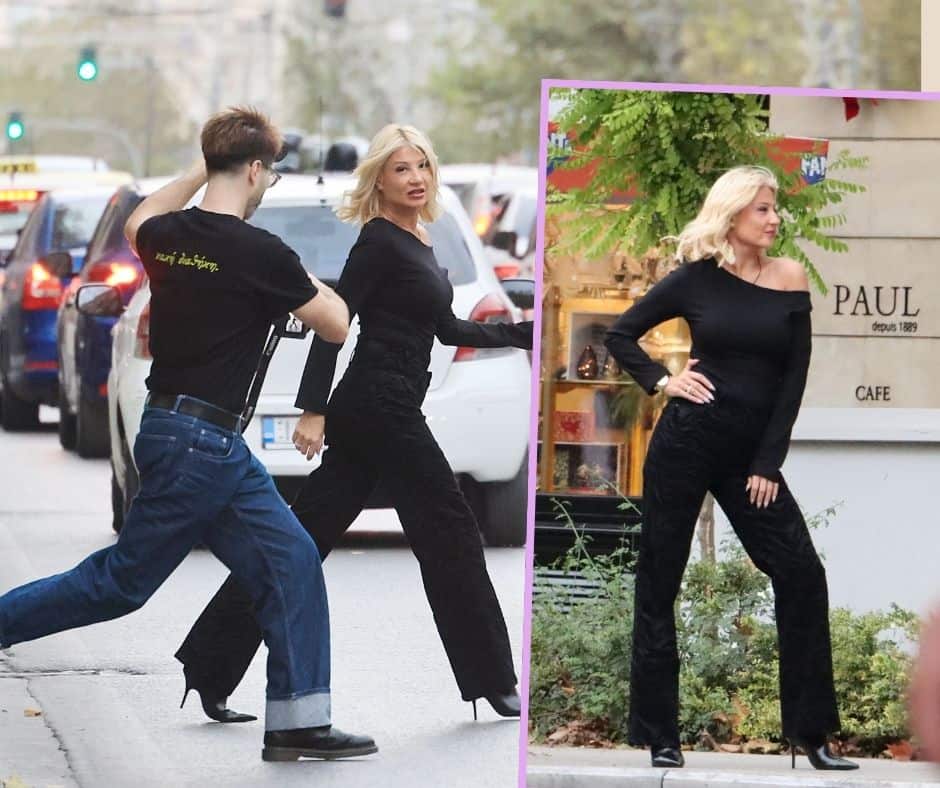 Φαίη Σκορδά: Μπλόκαρε η Αθήνα με την εμφάνισή της-Καρέ καρέ η φωτογράφιση στη μέση του δρόμου