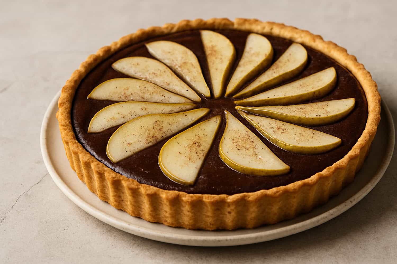 Τάρτα με αχλάδια και σοκολάτα – Κουταλιά και απόλαυση