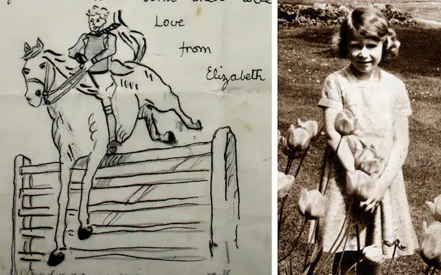 Βασίλισσα Ελισάβετ Β’: Στο «σφυρί» παιδική επιστολή και σκίτσα της (photos)