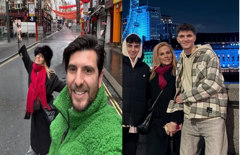 Ντορέττα Παπαδημητρίου: Στο Λονδίνο με τον Γιώργο Γεροντιδάκη και τους γιους της