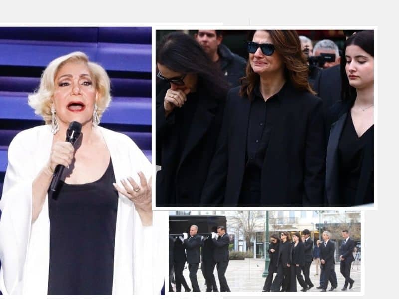  Συμβαίνει τώρα! Κηδεία Μαρινέλλας: Έφτασε στη Μητρόπολη η σορός της – Ράκος η κόρη και τα εγγόνια της (Video)