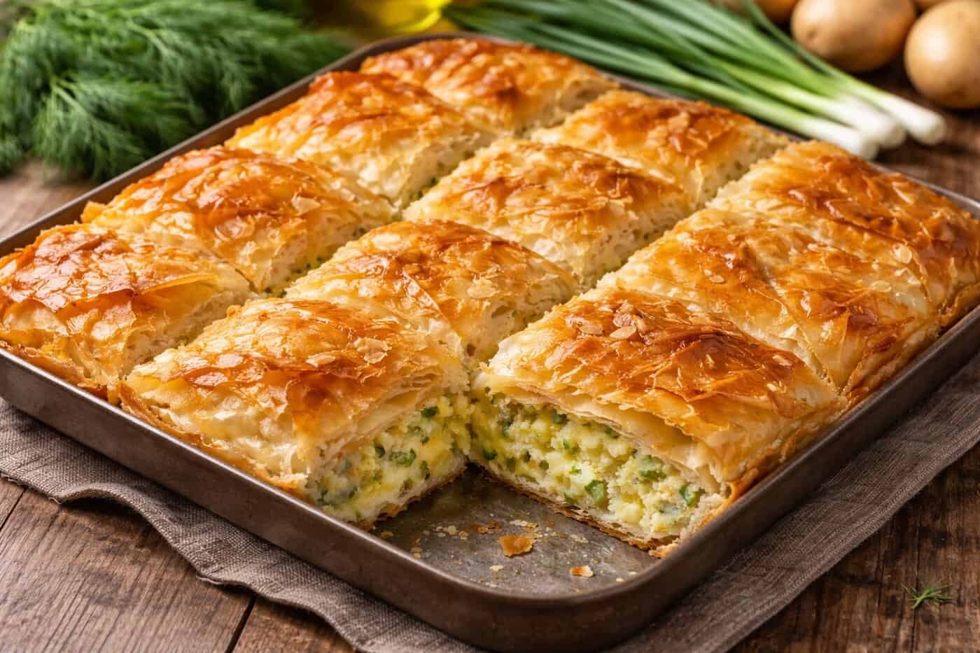 Νηστίσιμη πατατόπιτα με φύλλο κρούστας – Δεν μένει ούτε ψίχουλο (video)