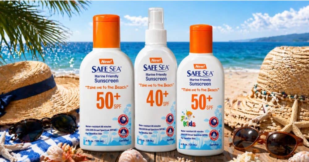 Safe Sea – Το μόνο αντηλιακό που προστατεύει από τις ακτίνες UVA/UVB και τα τσιμπήματα από τις τσούχτρες & μέδουσες.