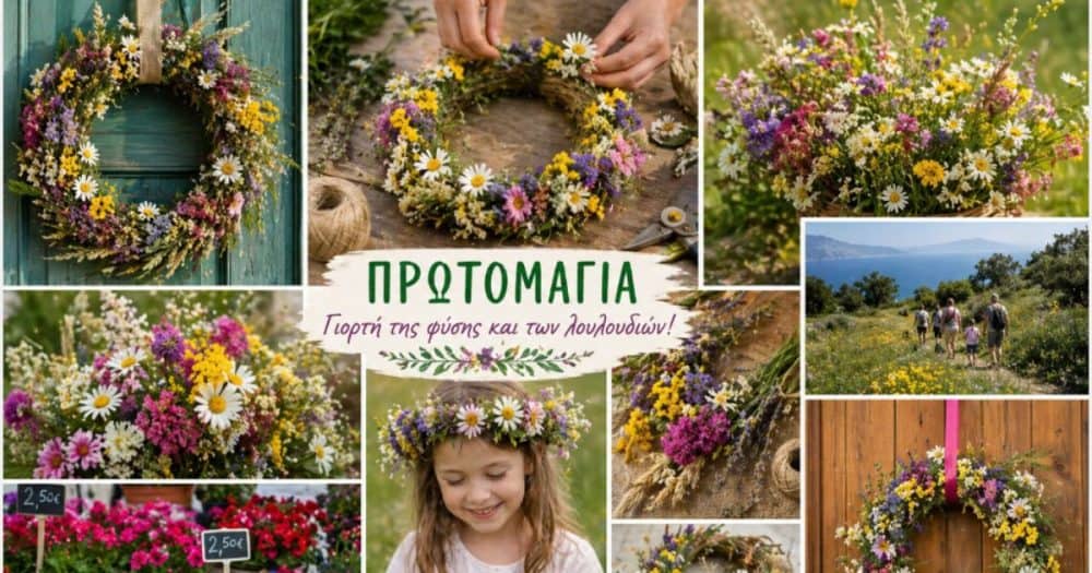 Μαγιάτικο στεφάνι: Τι συμβολίζει, πώς να το φτιάξετε, πώς να διατηρηθεί και τι ισχύει φέτος στην αγορά