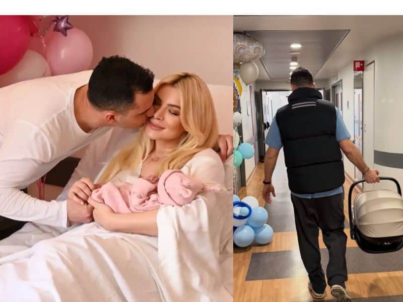 Κατερίνα Καινούργιου: Ο Κουτσουμπής δημοσίευσε φωτογραφία της νεογέννητης κόρης τους και έριξε το Instagram