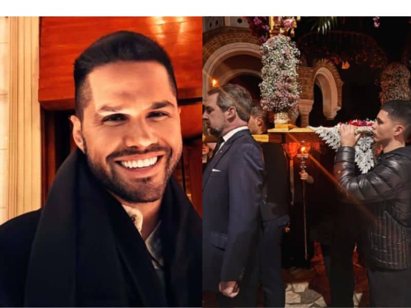 Γιώργος Τσαλίκης: Η συγκινητική στιγμή που κρατάει τον Επιτάφιο μαζί με τους γιους του και τον Νικόλαο ντε Γκρες (Video)