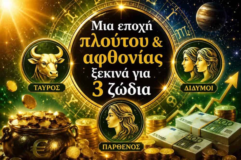 Μια εποχή πλούτου & αφθονίας ξεκινά για 3 ζώδια