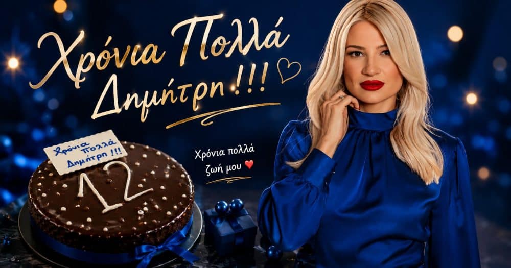 Φαίη Σκορδά: Έτσι γιόρτασε τα 12α γενέθλια του Δημήτρη – Η σοκολατένια τούρτα και ο μπλε στολισμός (photos)