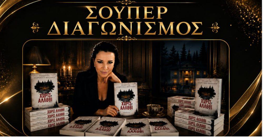 ΣΟΥΠΕΡ Διαγωνισμός!!!Κερδίστε δύο αντίτυπα του νέου βιβλίου της Θεοφανίας Ανδρονίκου Βασιλάκη, “Χωρίς Άλλοθι” από τις Εκδόσεις Χάρτινη Πόλη (video)