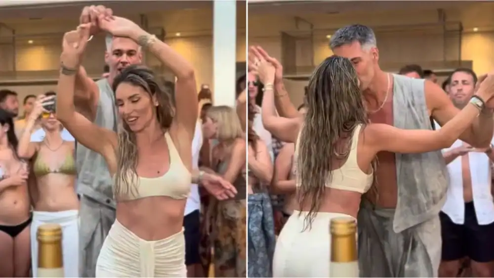 Ο “καυτός” χορός της Οικονομάκου με τον Τσερέλα και το τρυφερό φιλί που που έκανε τους καλεσμένους να ζητωκραυγάζουν!