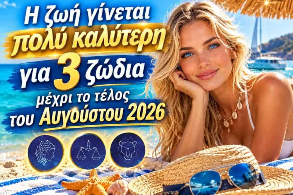 Κώστας Λεφάκης: Η ζωή γίνεται πολύ καλύτερη για 3 ζώδια μέχρι το τέλος του Αυγούστου 2026