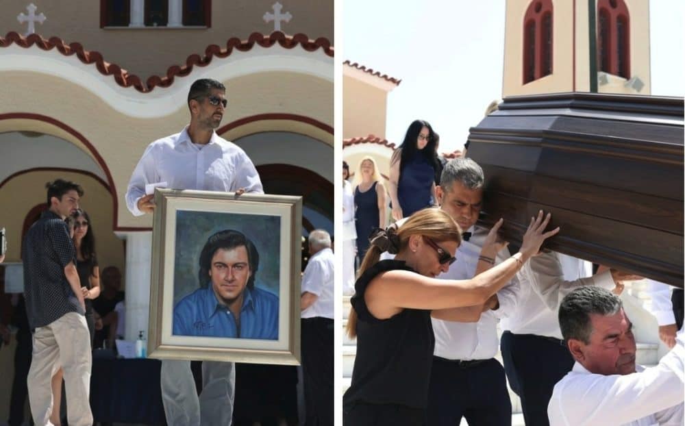 Θλίψη στην κηδεία του Τζων Τίκη-Ράκος ψυχολογικά οι κόρες του (Φωτογραφίες)