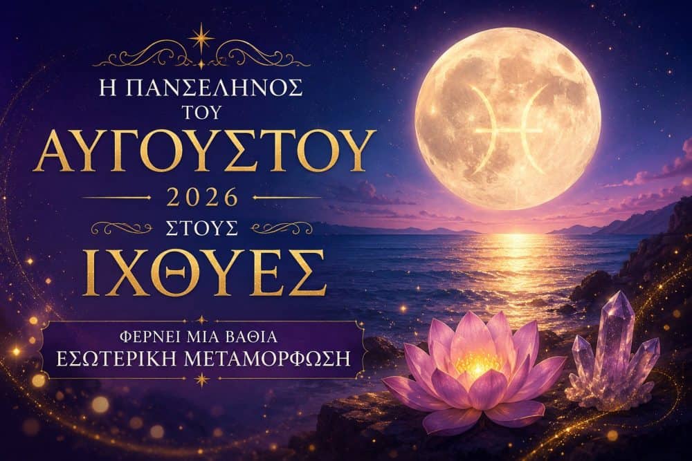 Η Πανσέληνος του Αυγούστου 2026 στους Ιχθύες φέρνει μια βαθιά εσωτερική μεταμόρφωση